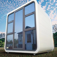 Nouvelle maison capsule spatiale moderne en acier modulaire intelligente, préfabriquée, mobile, cabine Apple, villa de montagne en plein air, complexe hôtelier, zone panoramique