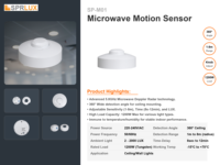 Détecteur de mouvement PIR et capteur micro-ondes 5,8 GHz, angle de détection 360°, portée 1-8 m, montage au plafond pour la détection de mouvement et de position