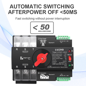 LUZQ7e-125/3 Din Rail EweLink wifi thông minh ATS hẹn giờ 230V dualpower tự động chuyển Selector Switch PC loại không bị gián đoạn - Product Image 6