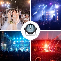 Al Aire Libre 54*3W Rgbw luces de escenario para Dj boda Disco IP65 Flat Parled Dmx impermeable Led Par Light