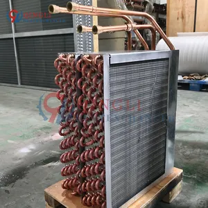 Ar condicionado de tubo de cobre, unidade de condensamento, condensador de ar resfriado