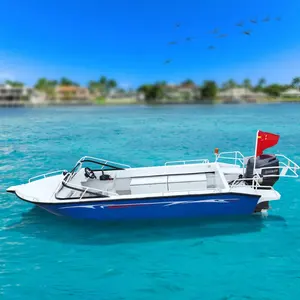 Barco de alta velocidade de alumínio 60-90HP Barco de pesca forte potência para 10 pessoas Sea Play