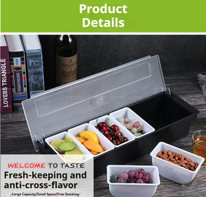 New HM 6 ngăn trái cây gia vị Caddy Dispenser khay nhựa trang trí trạm với nắp - Product Image 2