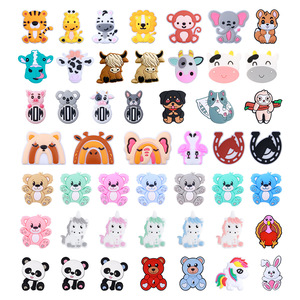 Perles en silicone de qualité alimentaire pour enfants, accessoires de chaîne de sucette pour bébé, vente en gros en vrac pour cadeaux d'enfants - Product Image 1