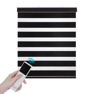 Doppio strato ufficio studio tende a rullo <span class=keywords><strong>elettriche</strong></span> morbido oscuramento parasole Zebra tende verticali - Product Image 2