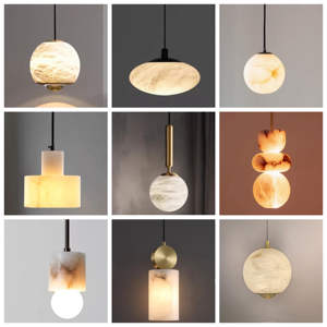 新しい北欧LEDモダン大理石照明ホテルリビングルームライトレストランシャンデリア屋内室内階段ランプライト - Product Image 4