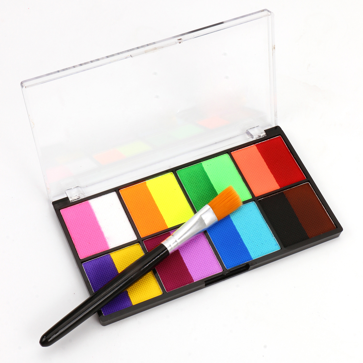 Juego de 8 compartimentos de dos colores, 16 colores, más 1 bolígrafo