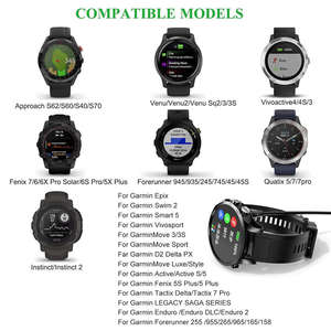 Adaptateur de <span class=keywords><strong>chargeur</strong></span> USB en nylon tressé pour montre connectée <span class=keywords><strong>Fenix</strong></span> 8 7 6 <span class=keywords><strong>5S</strong></span> X Solar Vivoactive 5 4 4S Forerunner 965 955 945, charge rapide - Product Image 5