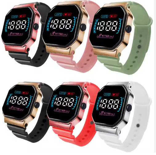 Wholesale Sports Watches Electronic Led Digital Watches Simple Plating Fashion Digital Watches for Men Women Kids