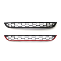 Grille inférieure de pare-chocs avant en maille nid d'abeille noir brillant/rouge pour Ford Fiesta 2013-2017 1801358