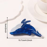 Mignon grand Western acrylique accessoire dessin animé océan requin pour animal de compagnie chat et chien pince à cheveux pour cheveux épais Style doux