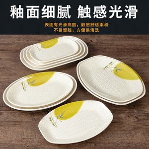 จานเมลามีนคาโบยา รูปวงรี เลียนแบบเซรามิก สำหรับใช้ในโรงแรมและร้านอาหาร - Product Image 4
