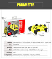 Manette de jeu sans fil BT avec bouton arrière personnalisé NFC à un bouton pour Switch PC Android PC Manette de jeu vidéo