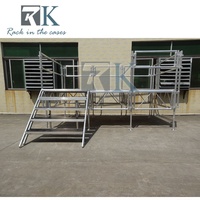 Scène en aluminium avec escalier et garde-corps / Scène de concert mobile / Plateforme de scène portable