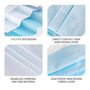 Đen Dùng Một Lần Mặt Nạ 100Pcs 3 Ply Lọc Đàn Hồi Tai Vòng Miệng Mũi Bìa An Toàn Bảo Vệ Bụi Mặt Nạ Cho Người Lớn - Product Image 4