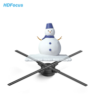 Écran personnalisé de sous-sol de résolution Standard de 1080p, grand ventilateur flottant d'hologramme 3d d'extérieur de 65 Cm pour hologrammes