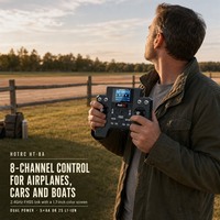 Émetteur RC Hotrc HT-8A 2.4G 8CH FHSS avec écran couleur et récepteur F-08A pour avion, voiture, bateau, robot RC