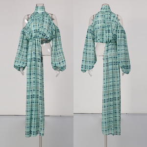 Nuova <span class=keywords><strong>Camicia</strong></span> Elegante da <span class=keywords><strong>Donna</strong></span> Tinta Unita <span class=keywords><strong>con</strong></span> Scollo all'Americana, Spalle Scoperte, Maniche Svasate, Spacco Lungo sul Retro e Dettaglio Irregolare <span class=keywords><strong>con</strong></span> Laccio, Stile Casual per Vacanze, Vendita all'Ingrosso - Product Image 2