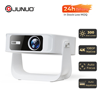 Proyector Inteligente Portátil JUNUO Q1 LED 1080P 300 Lúmenes con Altavoces Integrados, Entrada Automática de Pantalla, WiFi6 de Doble Banda, Android 9, 4K