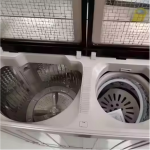 Laveuse-sécheuse semi-automatique à chargement par le haut OEM 5,5 kg avec double cuve, nettoyage à la lumière noire et sécheuse à double moteur pour usage domestique - Product Image 2