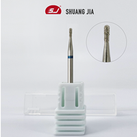 SHUANGJIA toutes tailles en forme de poire de haute qualité diamant moyen lisse la zone de cuticule foret à ongles diamant