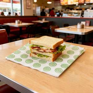 Papier à hamburger, papier ciré, papier à sandwich, papier de cuisson, papier pour poulet, papier de cuisine, qualité alimentaire, résistant à la graisse, logo personnalisé - Product Image 5