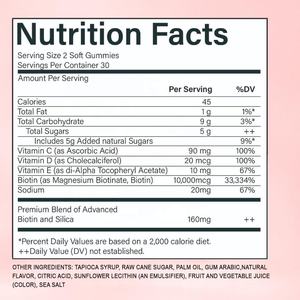 New Arrival 10000 Mcg Healthy Candy Hair Growth Care Skin Nails Growth Wellness Gummy <strong>Lemonade</strong> Mixed Berry <strong>Flavor</strong> Biotin Gummies - Product Image 2