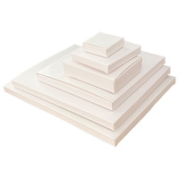 Boîte en carton personnalisable ultra-mince blanche carrée pliable à double insert, impression UV, gaufrage, épaisseur 10-18 mm, pour emballage de cartes