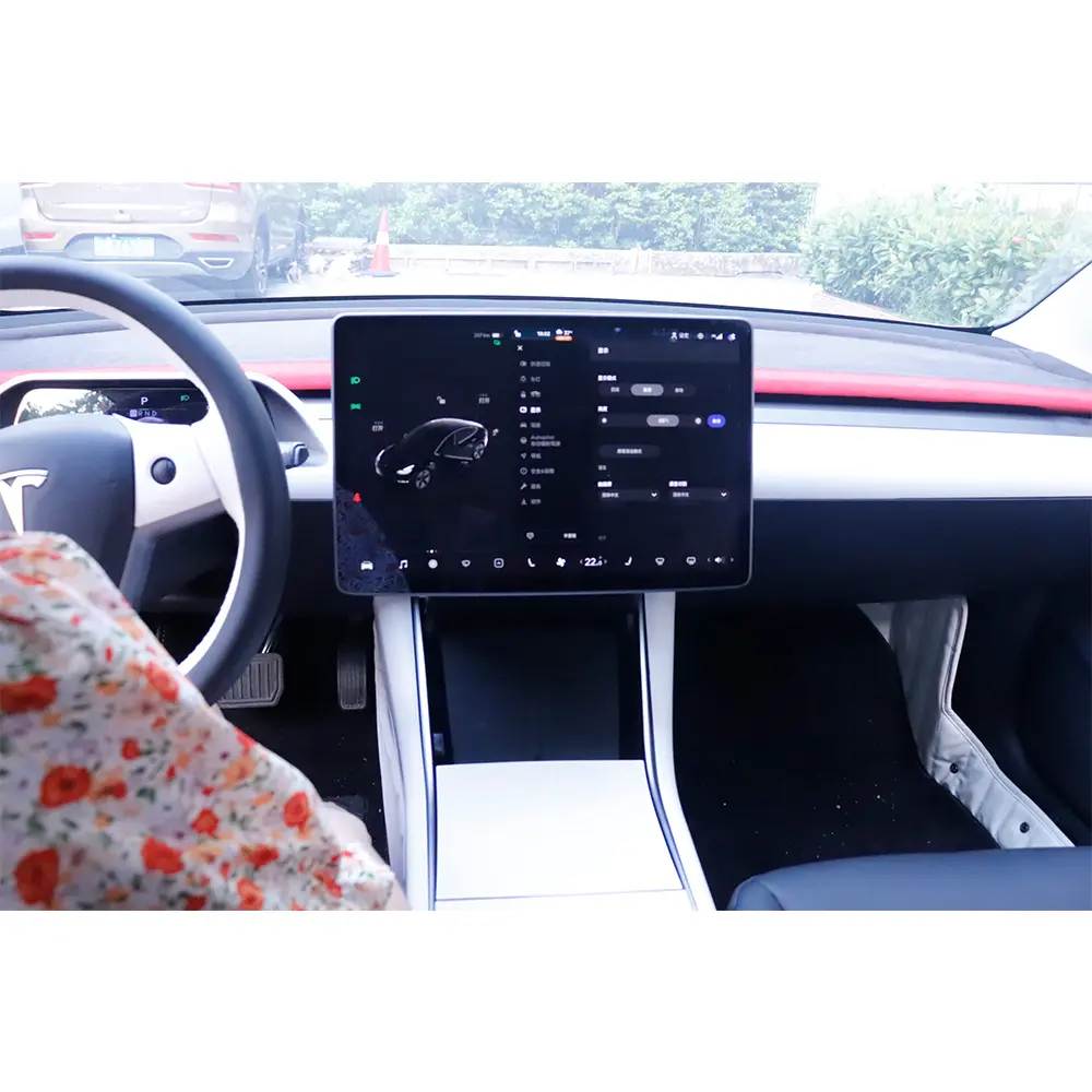 Painel de controle de carro para tesla, android 9.0 modelo 3 painel de tela lcd instrumento de modelo y modificado e atualizado navegação multimídia