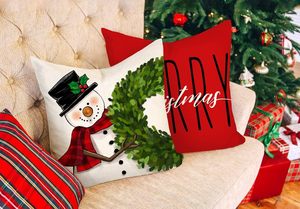 Fábrica al por mayor personalizado Juego <span class=keywords><strong>de</strong></span> 4 Feliz <span class=keywords><strong>Navidad</strong></span> Holly Jolly Santa Claus muñeco <span class=keywords><strong>de</strong></span> nieve cojín <span class=keywords><strong>funda</strong></span> <span class=keywords><strong>de</strong></span> almohada para sofá habitación cama - Product Image 2
