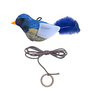 ZMaker 2025 Flappy Chase Jouet à mâcher automatique avec ailes qui battent et son de chant d'oiseau Polyester et plumes de poulet pour chats - Product Image 5