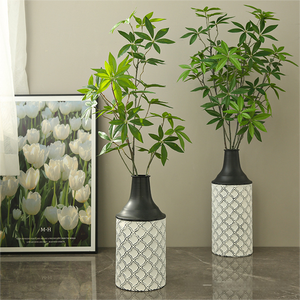 Decoraciones para sala de estar interior Relojes colgantes Accesorios de fotografía Bosques largos Caballos Árboles borrachos Plantas verdes simuladas - Product Image 4