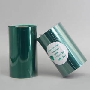 Nhà Máy Chất Lượng Cao 110*300 Màu Xanh Lá Cây Nhựa Màu Máy In Mã Vạch Ribbon Sáp Nhựa Mực In Tùy Chỉnh Truyền Nhiệt Ribbon - Product Image 3
