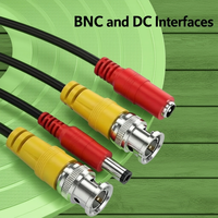 Câble BNC en Cuivre Sans Oxygène, Câble Vidéo d'Alimentation BNC Blindé pour Système de Surveillance CCTV DVR, Utilisation pour Caméra de Sécurité
