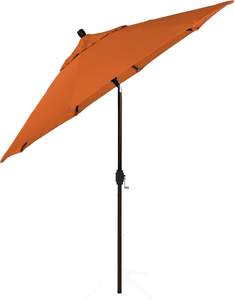 Paraguas <span class=keywords><strong>de</strong></span> Patio Sunbrella Premium <span class=keywords><strong>de</strong></span> 9 pies, 12 años, botón <span class=keywords><strong>de</strong></span> manivela que no se decolora, marco <span class=keywords><strong>de</strong></span> bronce inclinable moderno - Product Image 2