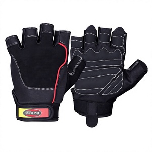 High Quality Men Weightlifting <b>Gloves</b> Heavy Duty Workout PU Leather Non-Slip Breathable Lightweight Half Finger/Fingerless Gym - Product Image 1