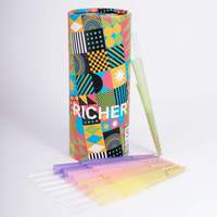 Boîte d'emballage en papier pour cônes pré-roulés avec logo personnalisé, papier non blanchi 13GSM, cônes en papier en forme de cône pour fumer avec embouts et tubes