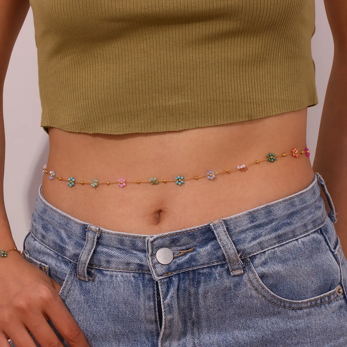 Belly Chain Jewelry Waist Chain Women Sexy 18K Gold Plated Stainless Steel High Quality Jewelry Customize Chain Belt Women Waist