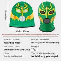 Masque de lutte mexicain en soie de lait respirante, cagoule intégrale de guerrier, accessoire de tête amusant pour le cosplay, la boxe et les sports