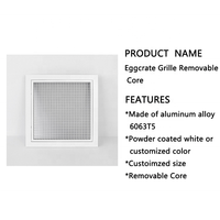 Rejilla de Ventilación de Aire de Aluminio Tipo Panal para HVAC con Núcleo Extraíble