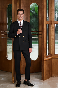 Traje de Hombre Casual de Lana a Medida MTM, Traje de Hombre de Estilo <span class=keywords><strong>Italiano</strong></span> Cruzado, Traje Retro Clásico para Eventos Nocturnos - Product Image 2