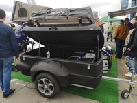Remorque caravane de camping chinoise avec remorque en plastique porte-vélos