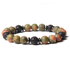 Bracelet en pierres précieuses naturelles <span class=keywords><strong>Pierre</strong></span> Naturelle de haute qualité, best-seller, bracelet diffuseur d'huiles essentielles en <span class=keywords><strong>pierre</strong></span> de lave noire - Product Image 6