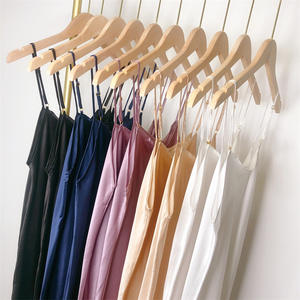 Real Zhen Silk Slip Dress Robe à boucle réglable Jupe de base mi-longue pour femme <span class=keywords><strong>Jupon</strong></span> Chemise de nuit - Product Image 4