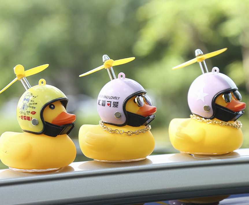 Canard Silicone Pour Guidon – Déco Rigolote Avec Hélices Tournantes Et Son Amusant – Parfait Pour Moto, Scooter, Vélo Ou Tableau De Bord