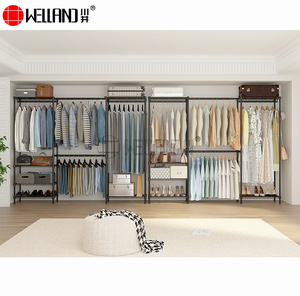 Big <strong>Wardrobe</strong> <strong>Rack</strong> with Adjustable Shelves Clothes Armoire <strong>Wardrobe</strong> Easy Home Expandable Garment <strong>Rack</strong> - Product Image 3