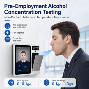 Máquina de Prueba de Alcohol en Aliento con Reconocimiento Facial, Sistema Operativo Android 11, Pantalla Táctil, Medición de Temperatura, Control de Acceso - Product Image 4