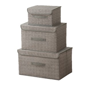 Clothing Organizer Fabric Storage Box Rectangle Folding Large Capacity With Lid For Wardrobe Closet Organization - Product Image 5