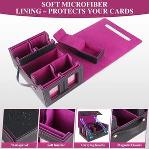 Boîte de rangement et d'exposition pour cartes à collectionner Juvida, imperméable, multi-usages, boîte de <span class=keywords><strong>deck</strong></span> de commande, fabriquée en liège durable pour les cartes de Magic Gathering - Product Image 4