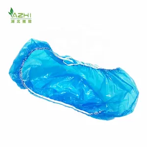 Couvre-pied en plastique jetable d'approvisionnement direct d'usine Couvre-pieds en PE Couvre-chaussures bleu bon marché en vente